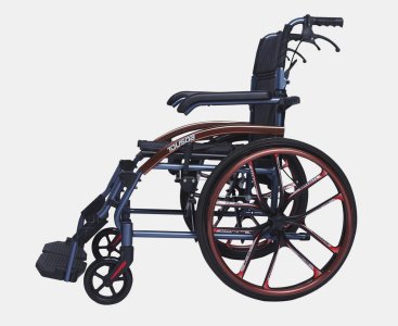 Tousda 鎂合金 20 吋輕便手推輪椅